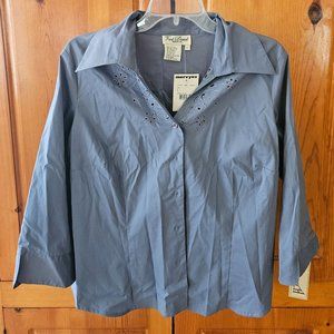 Steel blue blouse